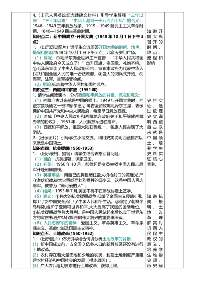 16中华人民共和国的成立与巩固（教案）_8历史中考复习_2026年中考复习（更新中）_2026中考历史一轮复习课件+教案+单元测试卷_教案