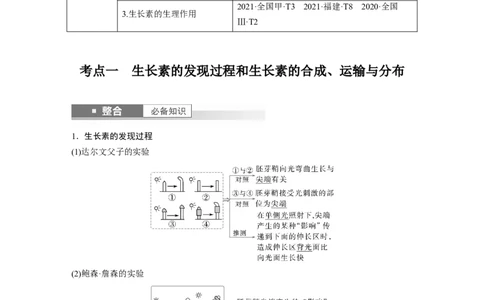 第八单元　第44课时　植物生长素_2025年新高考资料_一轮复习_2025大一轮复习讲义+课件（完结）_2025大一轮复习讲义生物教师用书Word版文档整书_配套Word版文档第七~十单元