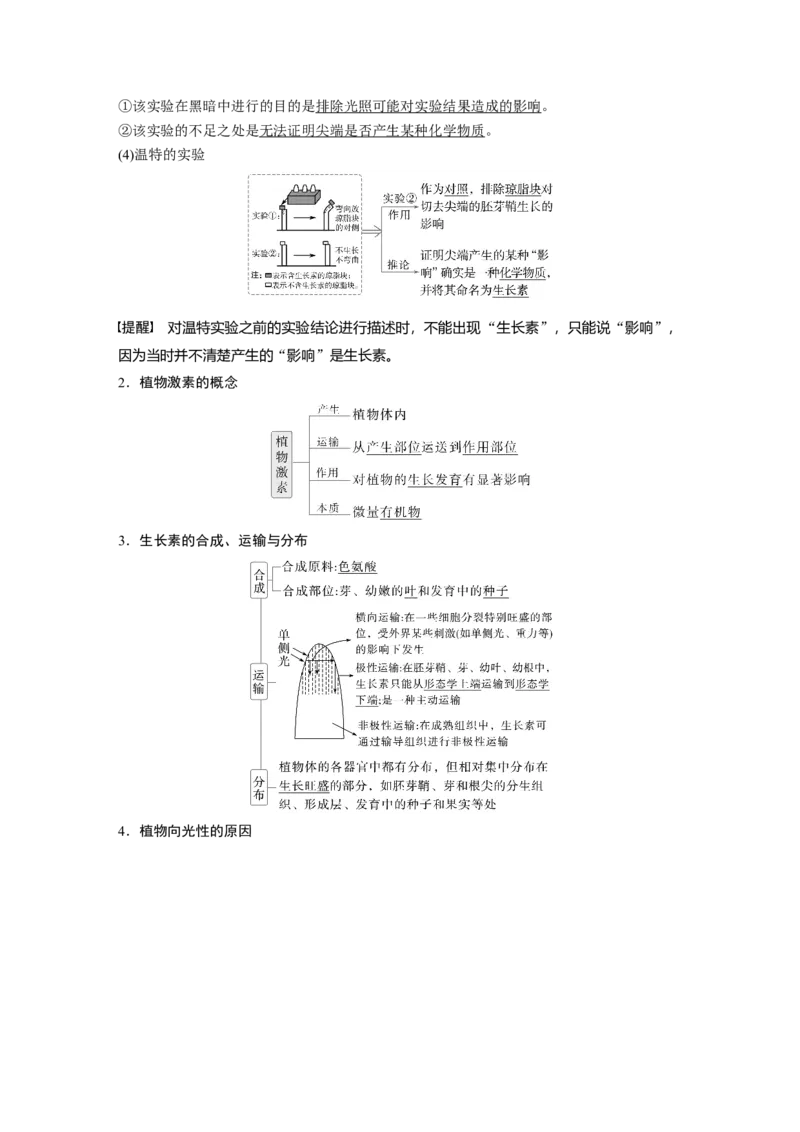 第八单元　第44课时　植物生长素_2025年新高考资料_一轮复习_2025大一轮复习讲义+课件（完结）_2025大一轮复习讲义生物教师用书Word版文档整书_配套Word版文档第七~十单元