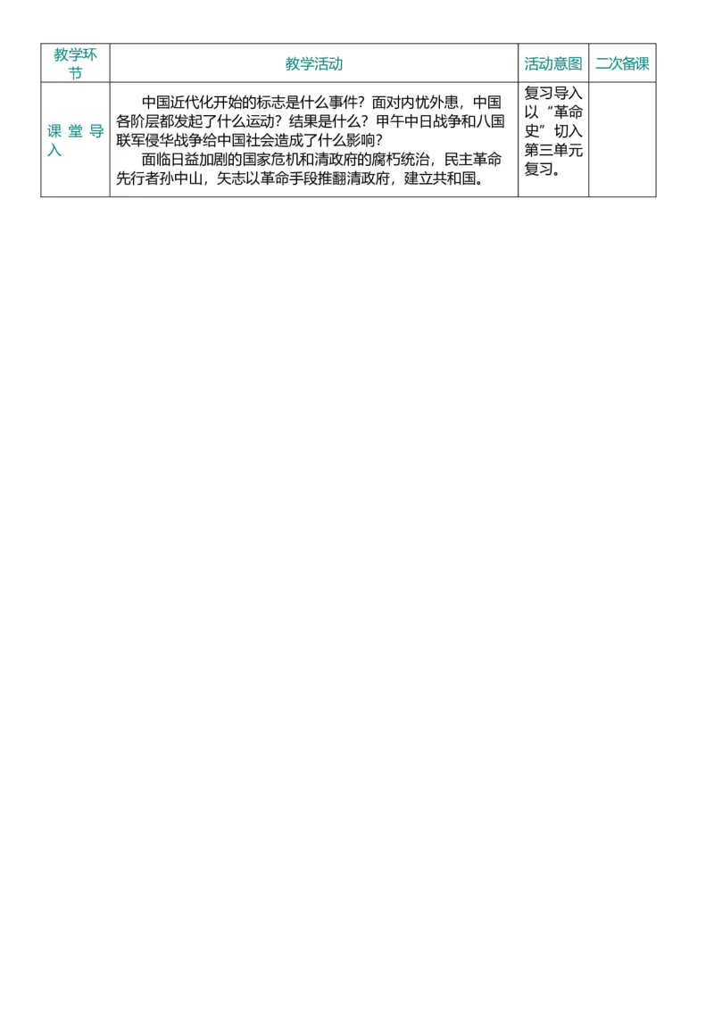 10资产阶级民主革命与中华民国的建立（教案）_8历史中考复习_2026年中考复习（更新中）_2026中考历史一轮复习课件+教案+单元测试卷_教案