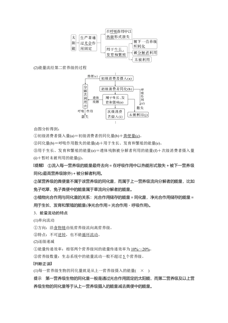 第九单元　第52课时　生态系统的能量流动_2025年新高考资料_一轮复习_2025大一轮复习讲义+课件（完结）_2025大一轮复习讲义生物教师用书Word版文档整书_配套Word版文档第七~十单元