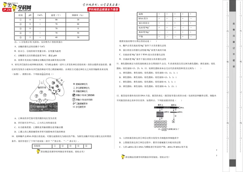第十四单元基因工程及生物技术的安全性与伦理问题（B卷能力提升练）-2023年高考生物一轮复习单元滚动双测卷（新高考专用）（考试版）_新高考复习资料_2023年新高考复习资料