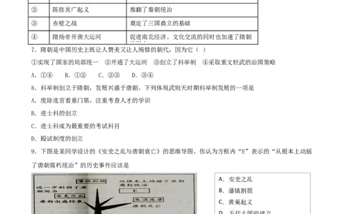 专题05隋唐时期：繁荣与开放的时代（测试）_8历史中考复习_2023年中考复习资料_一轮复习_2023中考历史一轮复习学历案+教学设计+课件+测试+背诵清单(部编版)-----