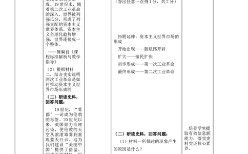 专题05第二次工业革命和近代科学文化（教学设计）-2020年中考历史一轮复习学历案+课件+教学设计+测试+背诵清单（部编版）_8历史中考复习_2023年中考复习资料_一轮复习