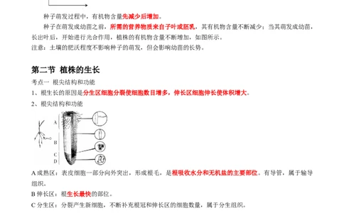 专题06被子植物的一生-2022年中考生物一轮复习抓重点考典型（人教版）（解析版）_6生物中考复习_2023年中考复习资料_一轮复习_2022年中考生物一轮复习抓重点考典型（人教版）