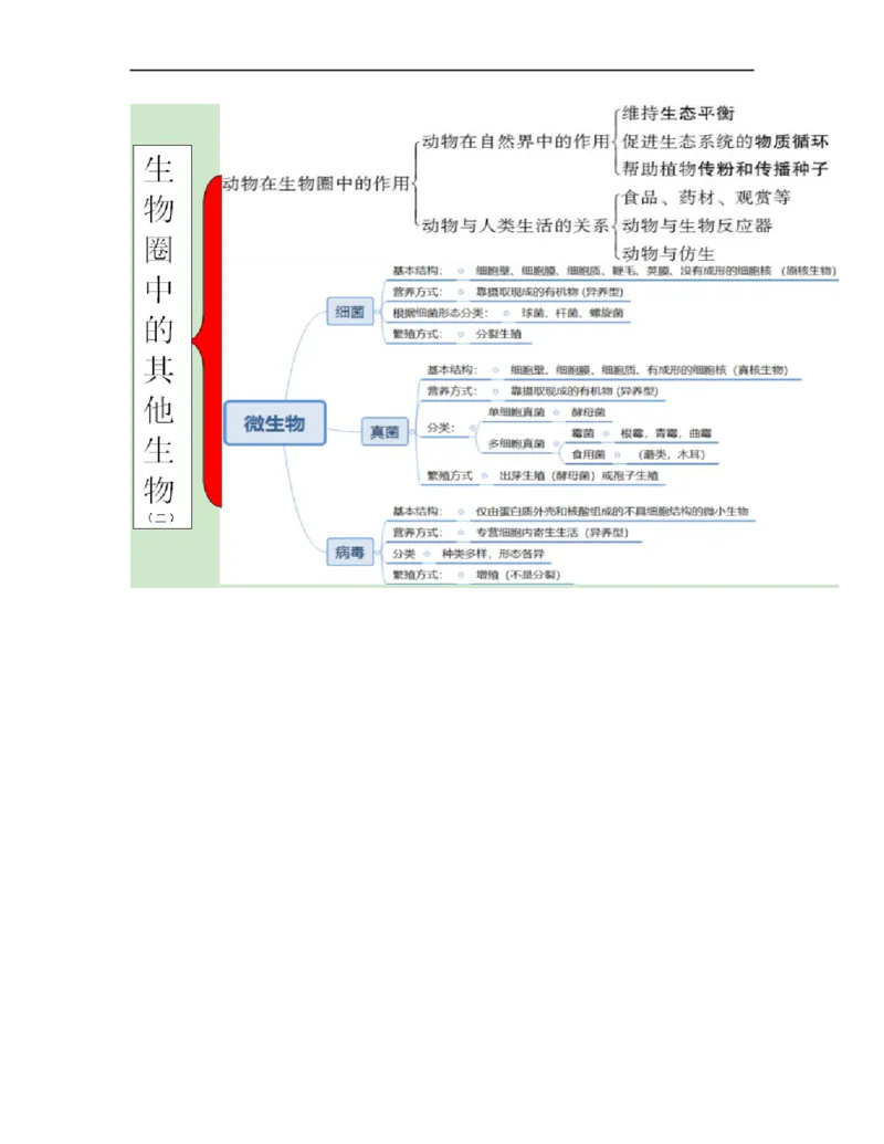 专题05生物圈中的其他生物（二）背诵清单+跟踪训练（教师版）_6生物中考复习_2023年中考复习资料_一轮复习_2023年中考生物一轮大单元复习过过过（全国通用）