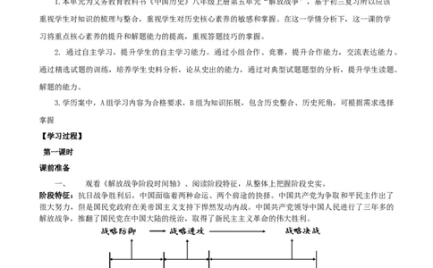专题07人民解放战争（学历案）-2020年中考历史一轮复习学历案+课件+教学设计+测试+背诵清单（部编版）_8历史中考复习_2023年中考复习资料_一轮复习
