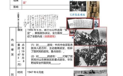 专题07人民解放战争（学历案）-2020年中考历史一轮复习学历案+课件+教学设计+测试+背诵清单（部编版）_8历史中考复习_2023年中考复习资料_一轮复习