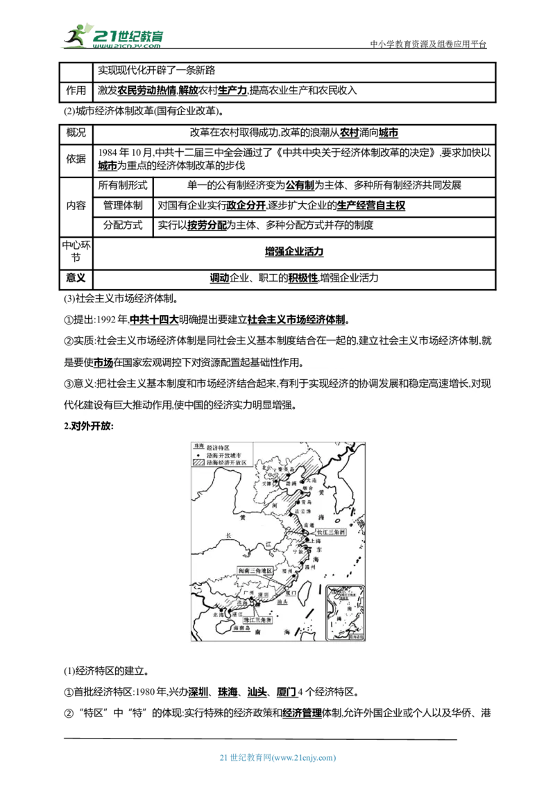 22第二十二单元中国特色社会主义道路(第7-11课)中考历史总复习讲练学案（含解析）_8历史中考复习_2023年中考复习资料_专项复习_备考2023中考历史总复习讲练学案（含解析）