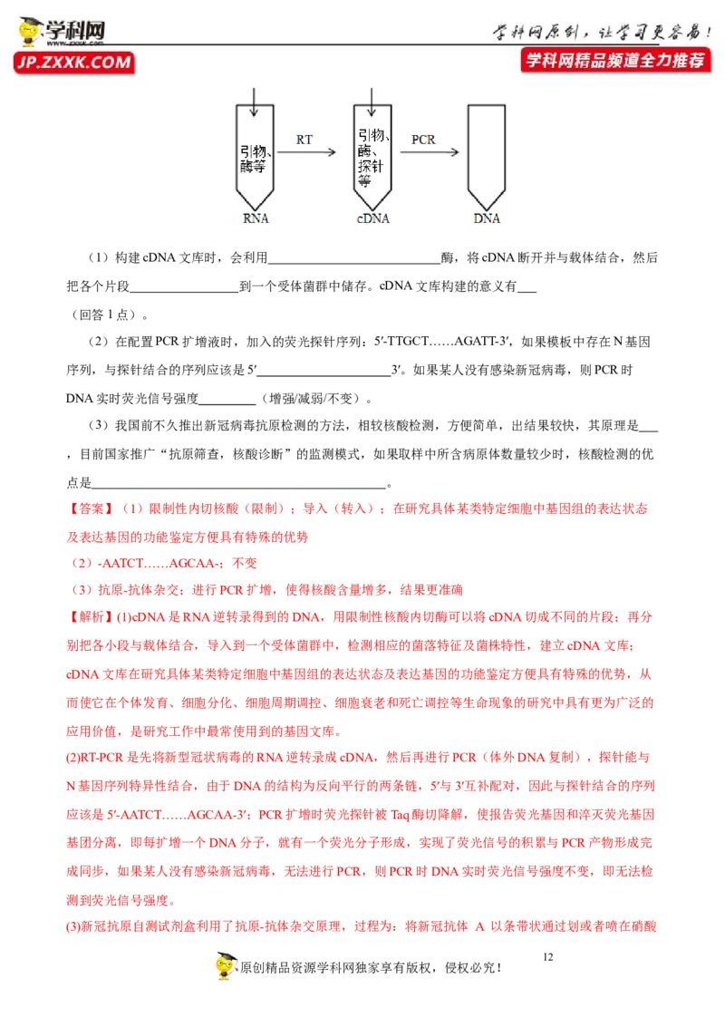 第十四单元基因工程及生物技术的安全性与伦理问题（A卷新题基础练）-2023年高考生物一轮复习单元滚动双测卷（新高考专用）（解析版）_新高考复习资料_2023年新高考复习资料