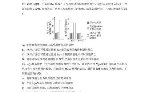 第四单元课时练23细胞的分化、衰老和死亡_2025年新高考资料_一轮复习_2025大一轮复习讲义+课件（完结）_2025大一轮复习讲义生物学生用书Word版文档整书_2025一轮复习73练