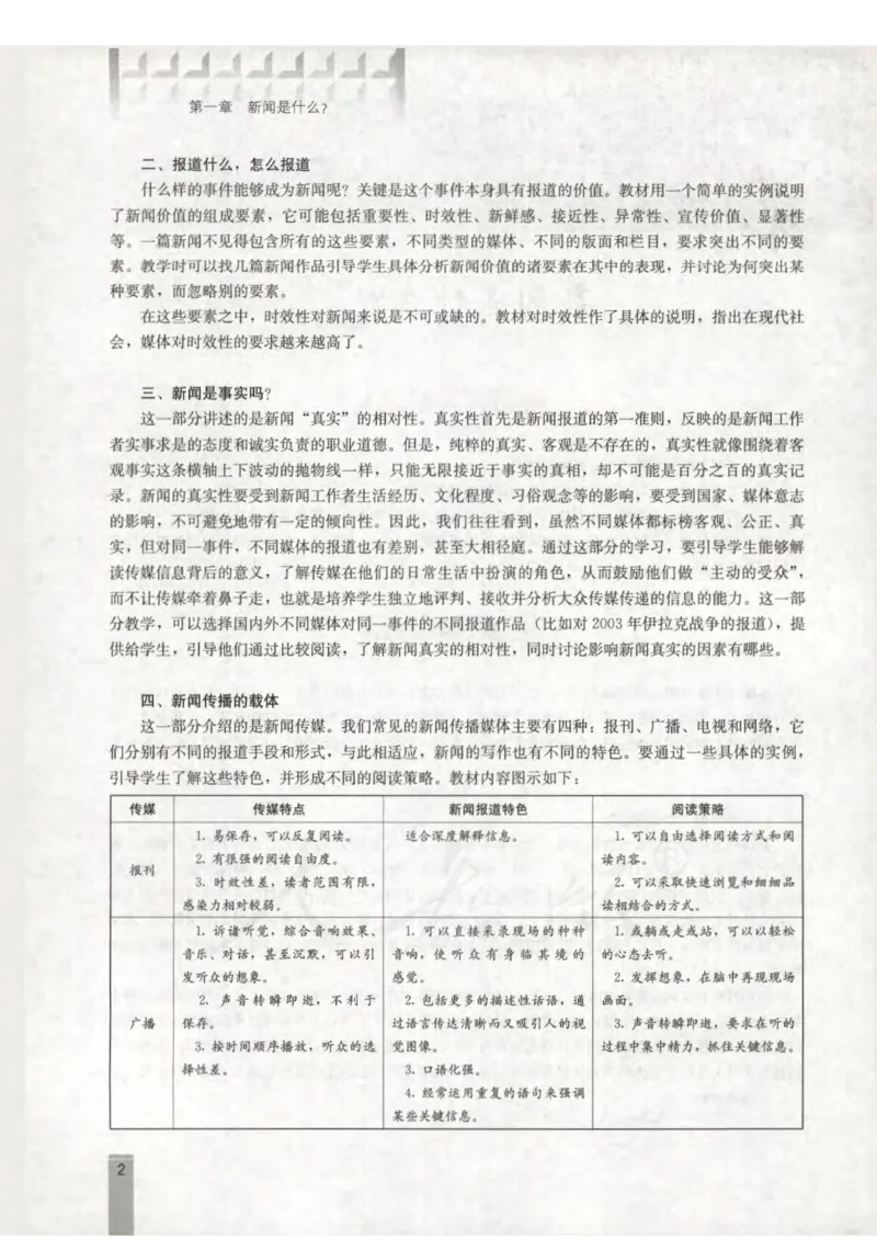 语文选修新闻阅读与实践教师用书_电子课本_高中教学用书_人教版