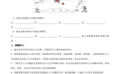 专题07世界居民与聚落发展与合作-备战2024年中考地理识图速记手册与变式演练（全国通用）（原卷版）_7地理中考复习_2024年中考复习资料_专项复习资料