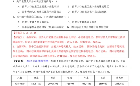 专题06发展与合作-2023年中考地理总复习真题探究与变式训练（全国通用）（解析版）_7地理中考复习_2023年中考复习资料_专项复习_2023年中考地理总复习真题探究与变式训练（全国通用）