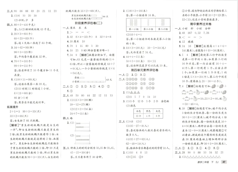 2026春+非常海淀单元测试A下册苏教版数学二年级_2026春季学期_2026《神龙鼎承&bull;非常海淀单元测试AB卷》（1-6年级下）（数学）（苏教版）