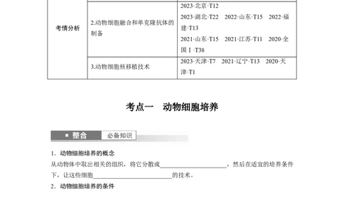 第十单元　第59课时　动物细胞工程_新高考复习资料_2025年新高考资料_2025新高考一轮复习生物_2025大一轮复习讲义生物人教版学生用书Word版文档整书_2025大一轮复习讲义