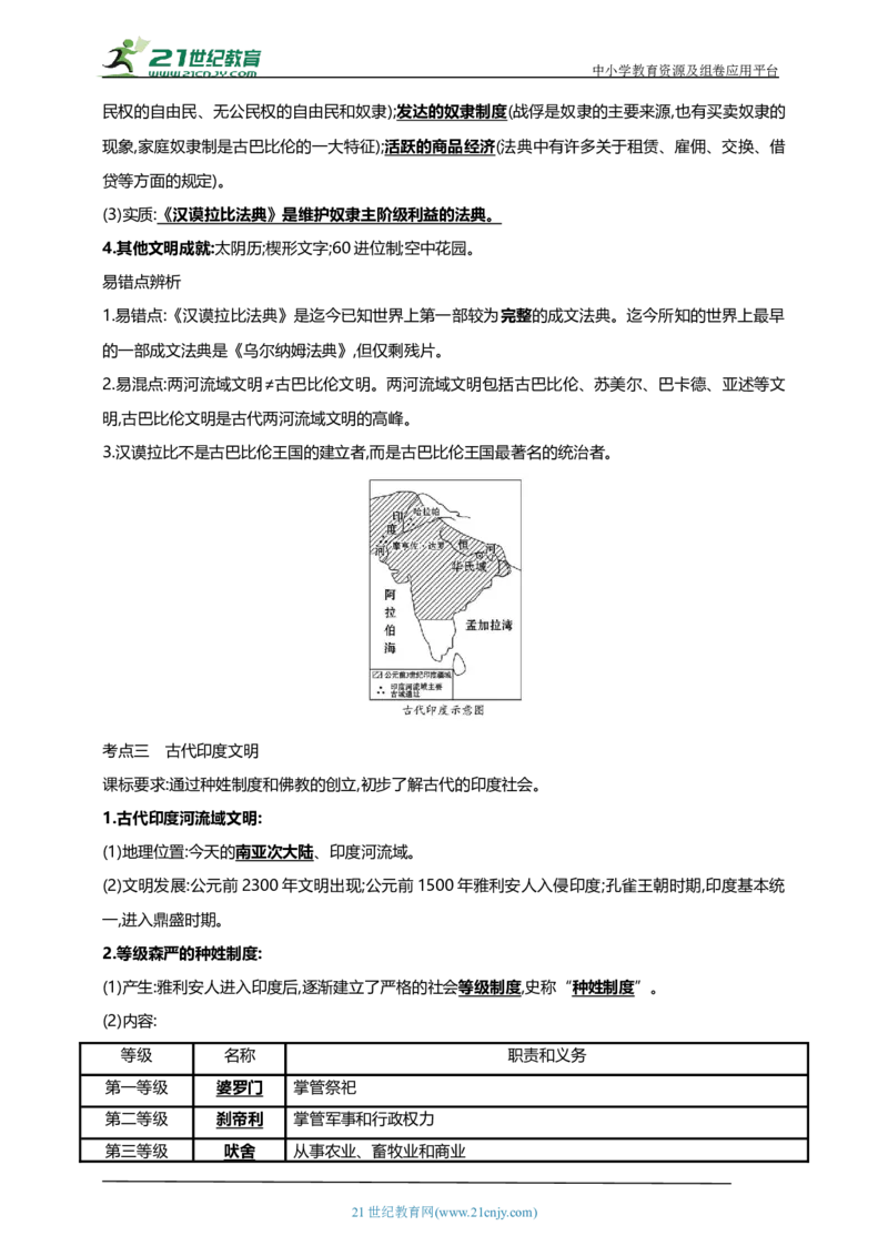 25第二十五单元古代亚非欧文明(第1-6课)中考历史总复习讲练学案（含解析）_8历史中考复习_2023年中考复习资料_专项复习_备考2023中考历史总复习讲练学案（含解析）