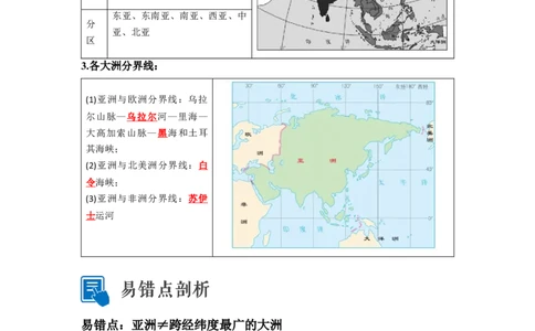 专题06认识大洲-亚洲、欧洲（讲义）（解析版）-2023年中考地理一轮复习讲练测_7地理中考复习_2023年中考复习资料_一轮复习_2023年中考地理一轮复习讲练测