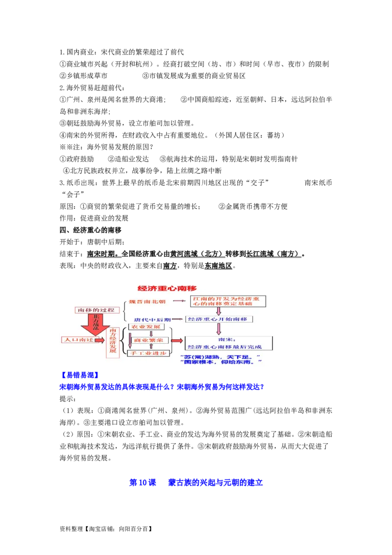 七年级历史下册-背诵秘笈2024年中考历史复习6册教材常考知识点集锦（部编版）_8历史中考复习_2024年中考复习资料_专项复习资料