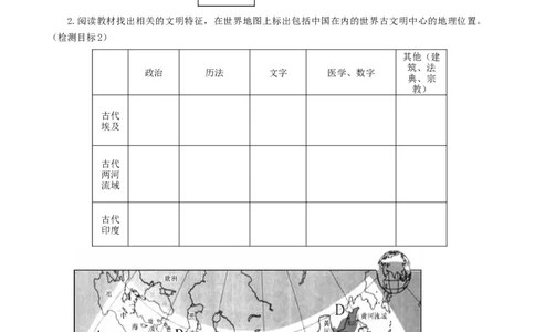 专题01古代亚非文明（学历案）-2020年中考历史一轮复习学历案+课件+教学设计+测试+背诵清单（部编版）_8历史中考复习_2023年中考复习资料_一轮复习