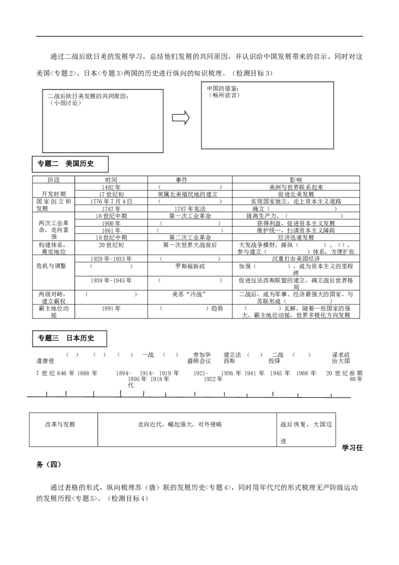 专题03二战后的世界变化（学历案）-2020年中考历史一轮复习学历案+课件+教学设计+测试+背诵清单（部编版）_8历史中考复习_2023年中考复习资料_一轮复习