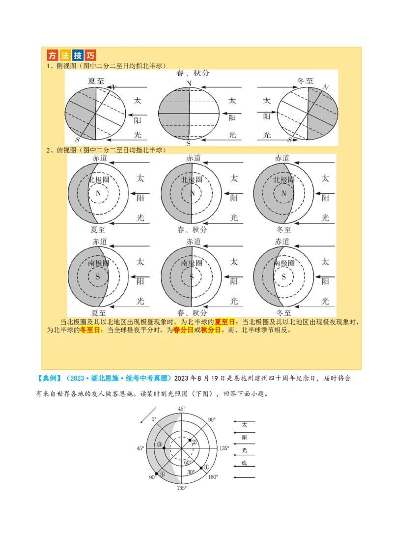 专题02地球的运动（讲义）（原卷版）_7地理中考复习_2024年中考复习资料_一轮复习资料_❤2024年中考地理一轮复习讲练测（全国通用）_配套讲义