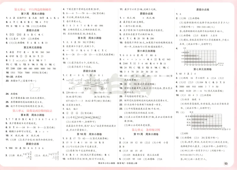 25秋《周末小测卷》4年级上册数学人教版答案_2026春季学期_周末预测小卷_2026《一本&bull;周末小测卷》（1-6年级下）（数学）（人教版）_赠送：2026小白鸥周末小测卷数学1-6年级上册