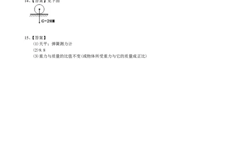 重力（基础）巩固练习_初物_1初中物理_北京四中内部教案初二物理_重力(基础)