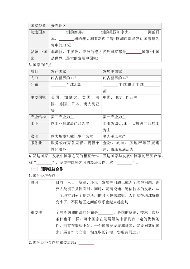 专题05居民与文化、发展与合作（讲义）（原卷版）-2023年中考地理一轮复习讲练测_7地理中考复习_2023年中考复习资料_一轮复习_2023年中考地理一轮复习讲练测