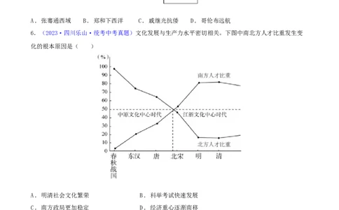 专题03数据表格类选择题（含答题技巧，题型专练100题）（原卷版）_8历史中考复习_2024年中考复习资料_二轮复习_2024年中考历史二轮热点题型归纳与变式演练