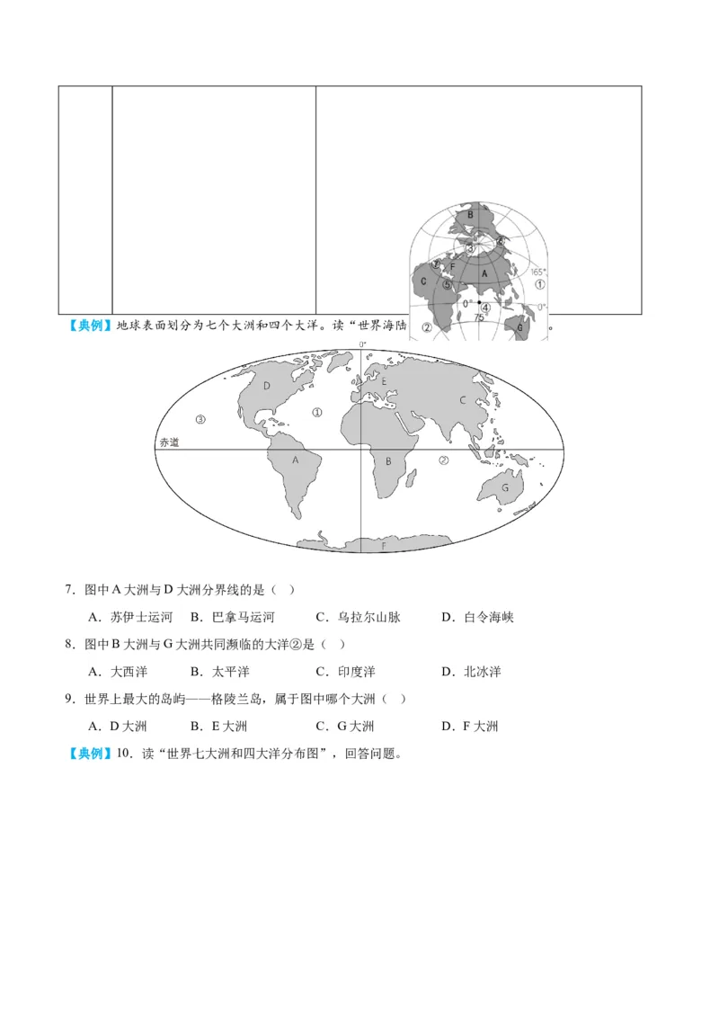 专题04陆地和海洋（讲义）（原卷版）_7地理中考复习_2024年中考复习资料_一轮复习资料_❤2024年中考地理一轮复习讲练测（全国通用）_配套讲义