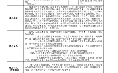 专题03工业革命和国际共产主义运动的兴起（教学设计）-2020年中考历史一轮复习学历案+课件+教学设计+测试+背诵清单（部编版）_8历史中考复习_2023年中考复习资料_一轮复习