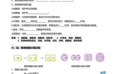 ❤初中生物重要识图填空速记50个_6生物中考复习_2024年中考复习资料_专项复习资料