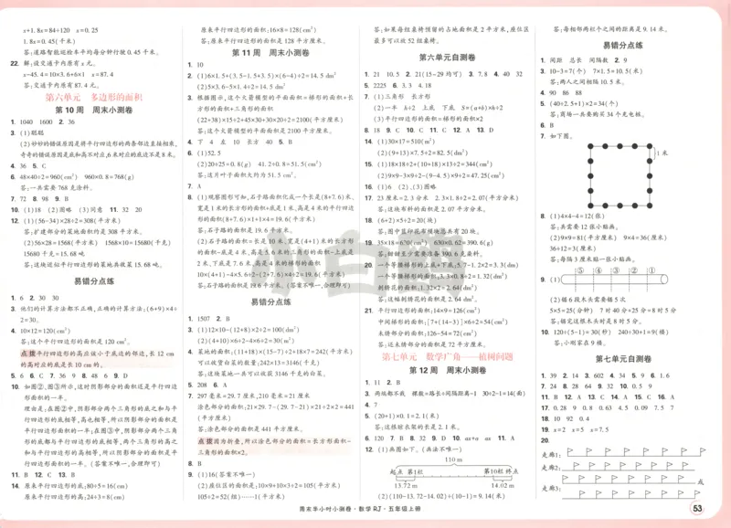 25秋《周末小测卷》5年级上册数学人教版答案_2026春季学期_周末预测小卷_2026《一本&bull;周末小测卷》（1-6年级下）（数学）（人教版）_赠送：2026小白鸥周末小测卷数学1-6年级上册