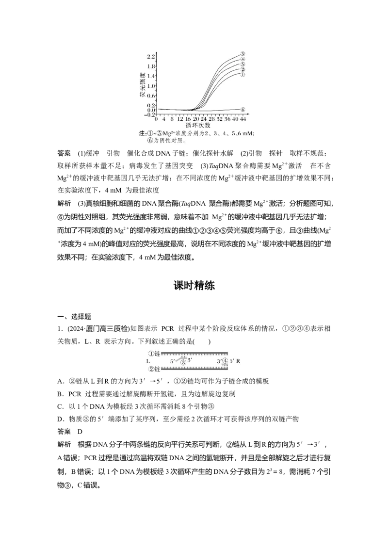 第十单元　专题突破10　综合PCR的基因工程问题_2025年新高考资料_一轮复习_2025大一轮复习讲义+课件（完结）_2025大一轮复习讲义生物教师用书Word版文档整书