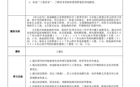 专题01走向近代（教学设计）-2020年中考历史一轮复习学历案+课件+教学设计+测试+背诵清单（部编版）_8历史中考复习_2023年中考复习资料_一轮复习