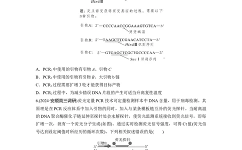 第十单元　专题突破10　综合PCR的基因工程问题_2025年新高考资料_一轮复习_2025大一轮复习讲义+课件（完结）_2025大一轮复习讲义生物学生用书Word版文档整书_2025一轮复习73练