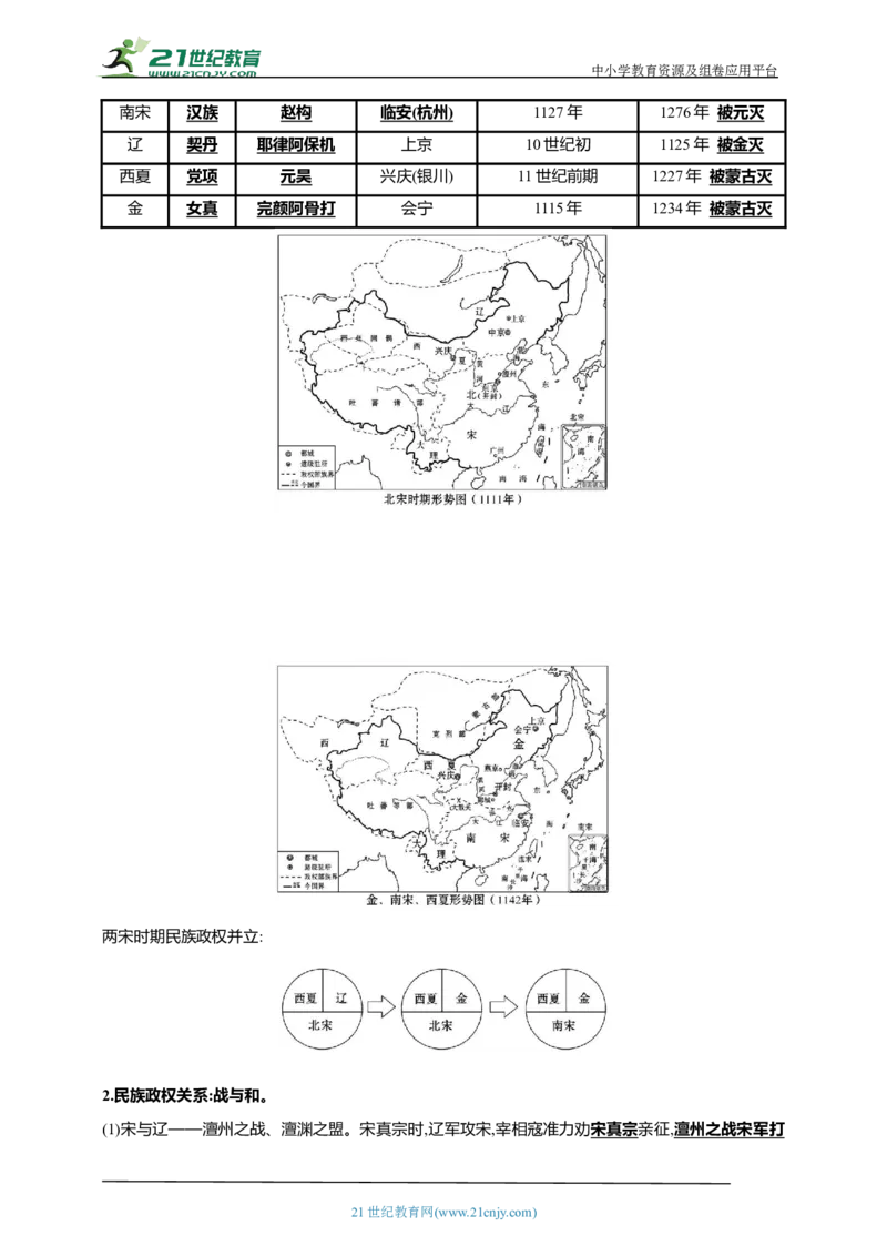 8第八单元辽宋夏金元时期：民族关系发展和社会变化(第6-13课)中考历史总复习讲练学案（含解析）_8历史中考复习_2023年中考复习资料_专项复习
