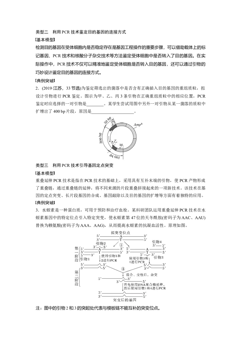 第十单元　专题突破10　综合PCR的基因工程问题_2025年新高考资料_一轮复习_2025大一轮复习讲义+课件（完结）_2025大一轮复习讲义生物学生用书Word版文档整书_2025大一轮复习讲义