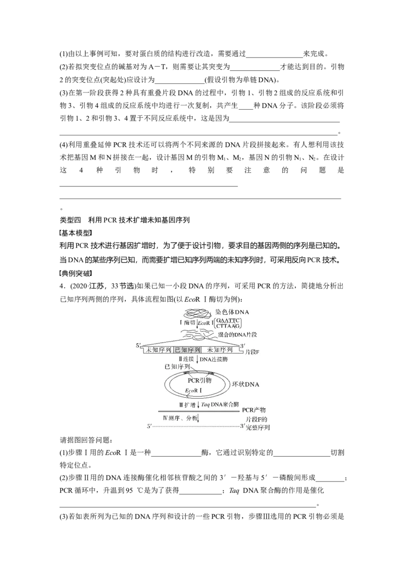 第十单元　专题突破10　综合PCR的基因工程问题_2025年新高考资料_一轮复习_2025大一轮复习讲义+课件（完结）_2025大一轮复习讲义生物学生用书Word版文档整书_2025大一轮复习讲义