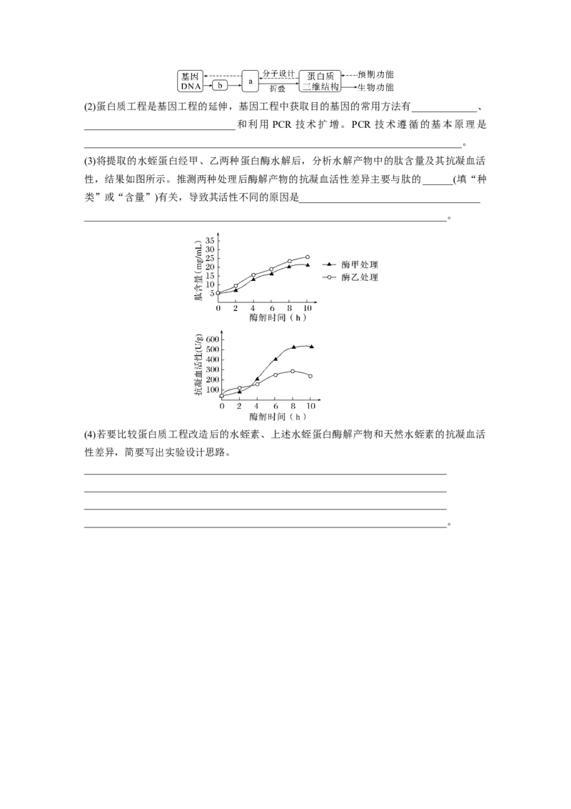 第十单元　课时练62　基因工程的应用、蛋白质工程、DNA的两个重要实验_2025年新高考资料_一轮复习_2025大一轮复习讲义+课件（完结）_2025大一轮复习讲义生物学生用书Word版文档整书