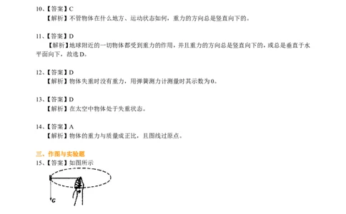 重力（提高）巩固练习_初物_人教版初中物理初二三同步讲义习题练习八九年级电子资料word素材_20250116_181533_A017&mdash;&mdash;人教版初中物理初二三教案讲义专项练习八九年级电子版word资料