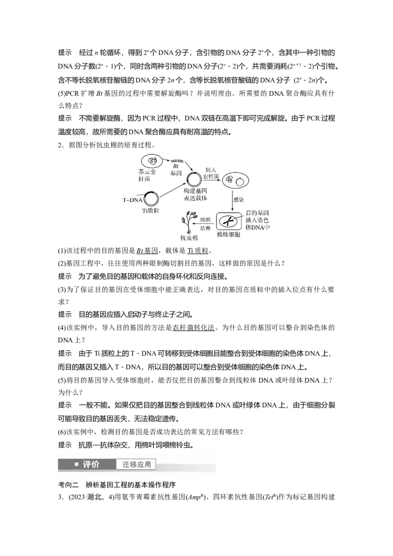 第十单元　第61课时　基因工程的基本工具和基本操作程序_2025年新高考资料_一轮复习_2025大一轮复习讲义+课件（完结）_2025大一轮复习讲义生物教师用书Word版文档整书