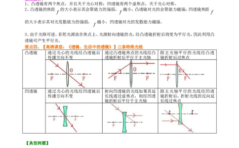 透镜知识讲解(提高)_初物_1初中物理_北京四中内部教案初二物理_透镜(提高)