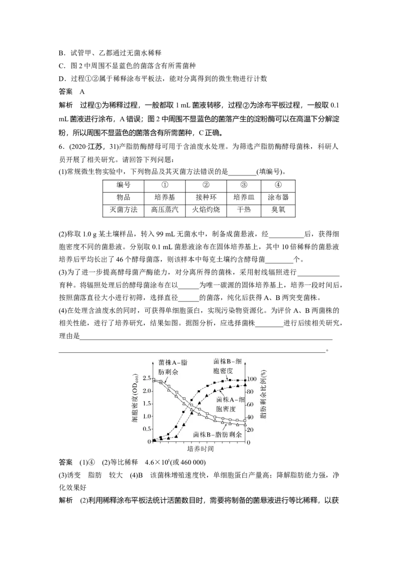 第十单元　第57课时　微生物的培养技术与应用_新高考复习资料_2025年新高考资料_2025新高考一轮复习生物_2025大一轮复习讲义生物人教版教师用书Word版文档整书