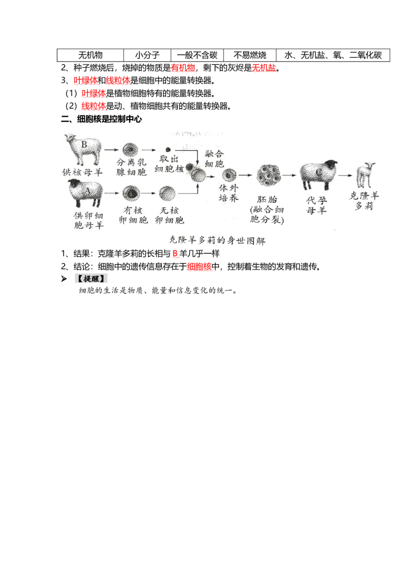 专题02细胞是生命活动的基本单位（背记帮）-备战2024年中考生物一轮复习考点帮_6生物中考复习_2024年中考复习资料_一轮复习资料_❤备战2024年中考生物一轮复习考点帮（全国通用）