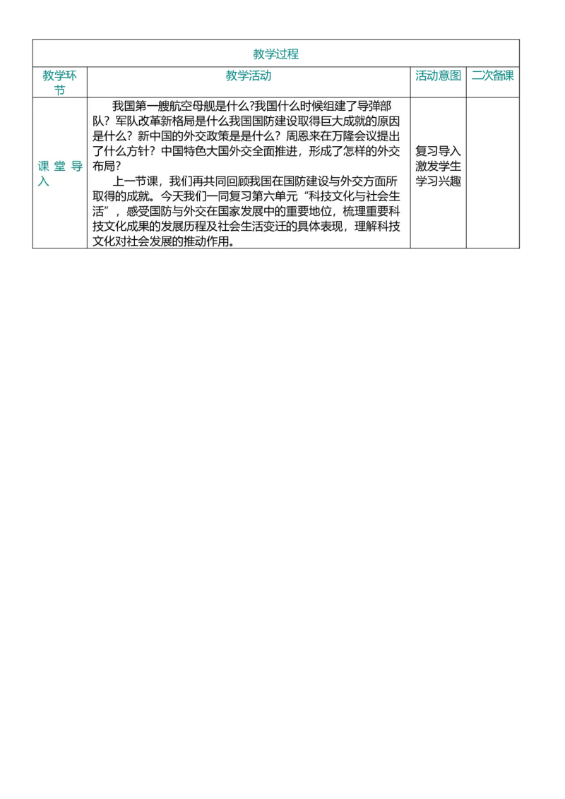 21科技文化与社会生活（教案）_8历史中考复习_2026年中考复习（更新中）_2026中考历史一轮复习课件+教案+单元测试卷_教案