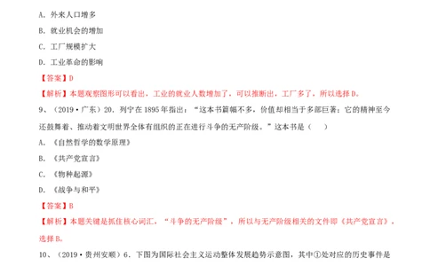 专题03工业革命和国际共产主义运动的兴起（测试）（解析版）_8历史中考复习_2023年中考复习资料_一轮复习_2023中考历史一轮复习学历案+教学设计+课件+测试+背诵清单(部编版)-----