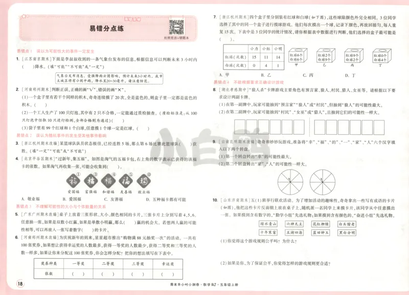 25秋《周末小测卷》5年级上册数学人教版试卷_2026春季学期_周末预测小卷_2026《一本&bull;周末小测卷》（1-6年级下）（数学）（人教版）_赠送：2026小白鸥周末小测卷数学1-6年级上册