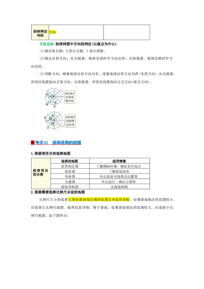 专题03地图（word）2025-2026学年初中地理人教版2024一轮复习学案知识点+习题（解析版）_7地理中考复习_2026年中考复习（更新中）_2026中考地理一轮考点复习学案+配套课件_习题